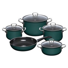 Riess Topfset Nouvelle Emaille 5-teilig Teal