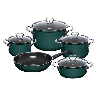 Riess Topfset Nouvelle Emaille 5-teilig Teal