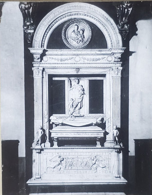 Tomb of Count Ugo, La Badia, Florence, Italy, Magic Lantern Glass Slide