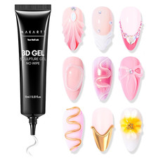 3D Gel Nail Art, Sculpting Gel Glue for Drawing, Molding, Sculpture, Gems and De