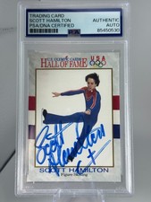 1991 Impel Scott Hamilton USA Winter Olympics Figure Skating Auto Card PSA RARE