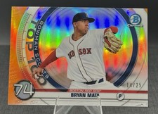 2020 Bowman Scouts Top 100 Orange Refractor #BTP-74 Bryan Mata /25 Red Sox