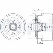 Tambour de frein Mazda 121