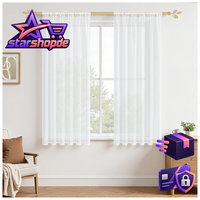 VorhäNge Gardinen Voile Halbtransparent Leinenoptik Weiß 137×140Cm 2Er Set