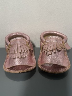 First Steps Baby Moccasin Sandals Metallic Pink Size 1 