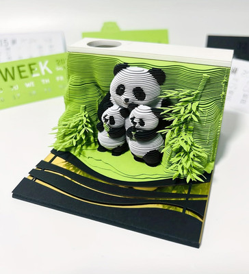 3D Creative Time Piece Calendar 2026 Desk Weekly Calendar Decoration with Acryli