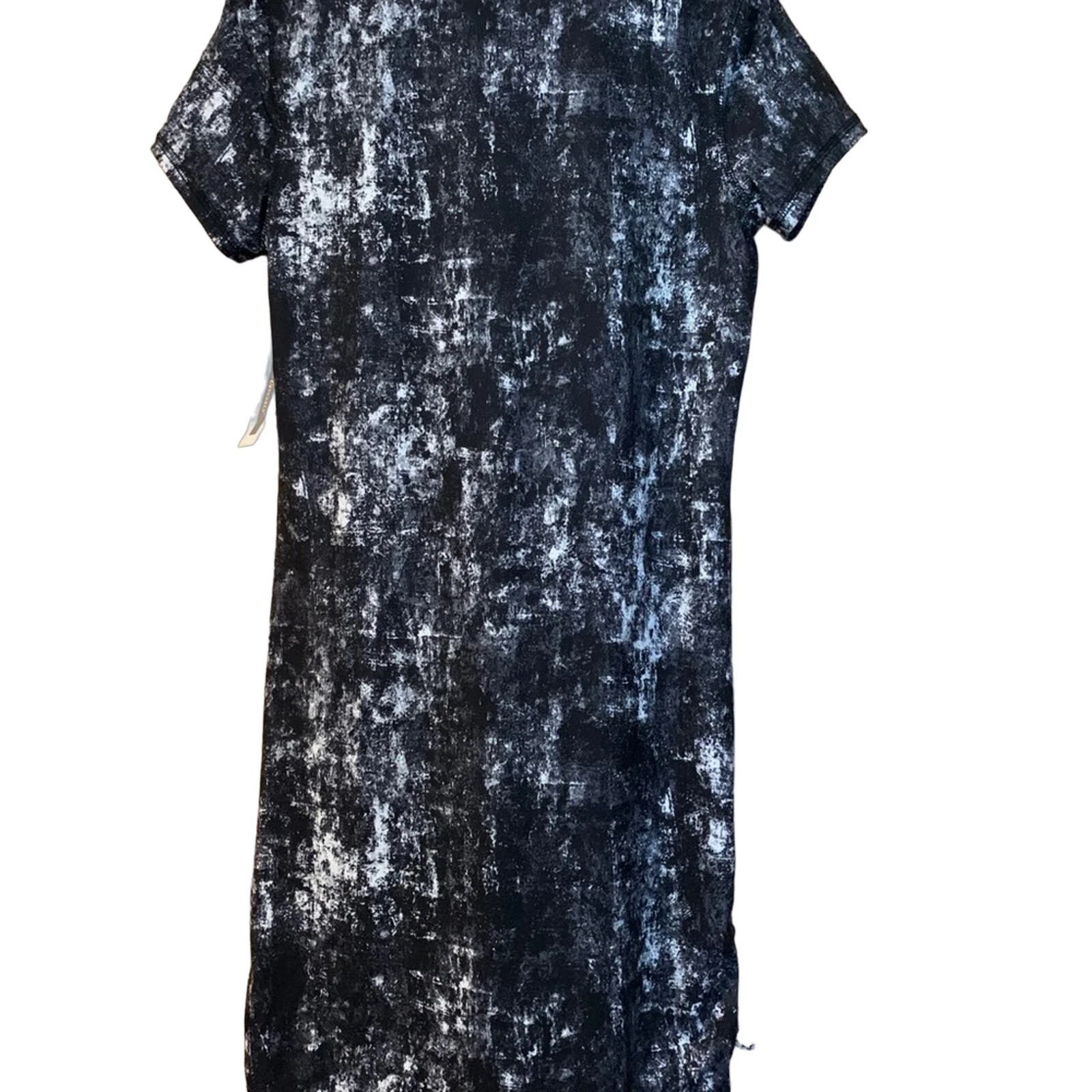 VETEMENTS Abito donna Peace & Pearls taglia media scollo V nero bianco grunge mare NUOVO