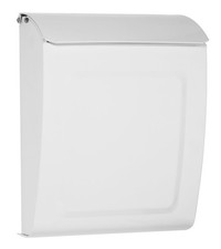 Aspen Locking Vertical WallMounted Mailbox Galvanized Steel Key Drop White