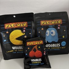 The Woobles Learn To Crochet Kit  PAC-MAN 3 Pack Set - NEW