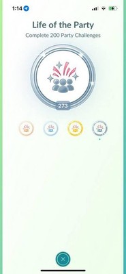 Pokemon Go - 100× Party Play   Platinum Medal 