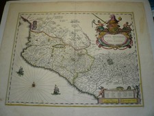 Nova Hispania/Mexico, anno 1635, Blaeu W. Coppermap, edited by Blaeu W.,