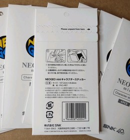 SNK NEOGEO MINI FULL SET OF 12 Console Character Stickers JAPANESE MARKET RARE
