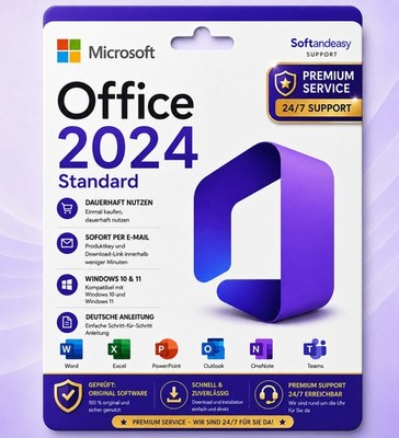 Microsoft Office 2024 Standard KEY | SOFORT | Premium Service 24/7 | Vollversion
