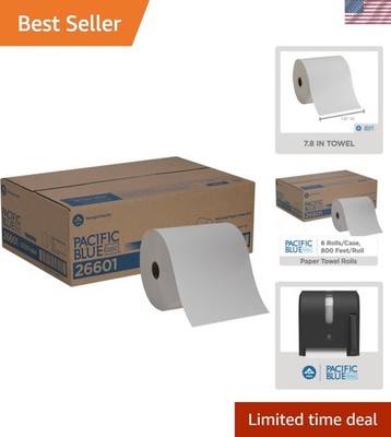 Blue Basic Recycled Paper Towel Rolls by PRO, White, 26601, 800 Feet Per Roll...