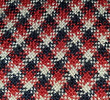 1930s 1940s VINTAGE MENS WOOL TIE THE HOUSE OF COLLINS RED BLUE CHECK 47"