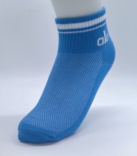 Size L ALO Yoga Half-Crew Socks Blue All Seasons Socks New without tags