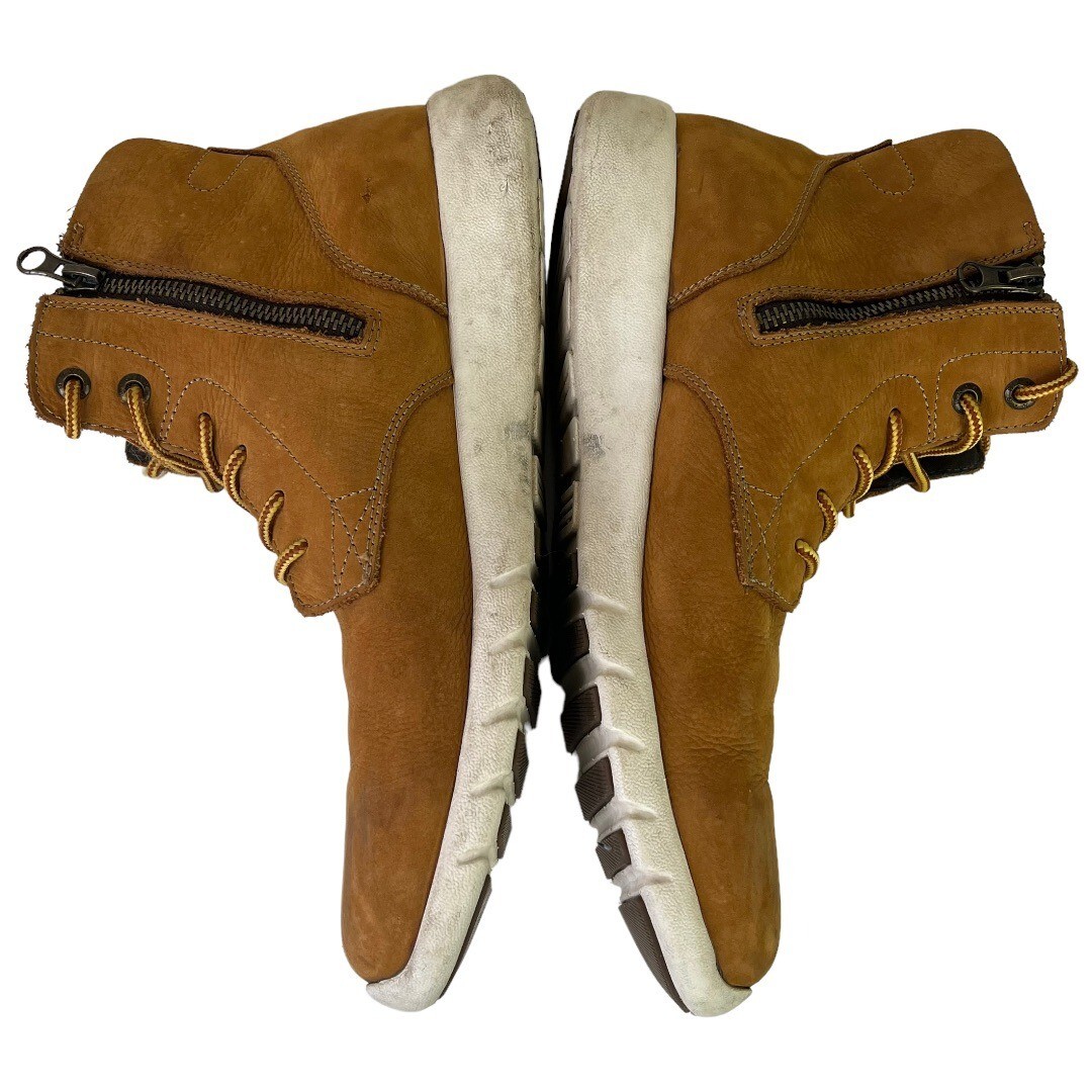 GBX Atomik Mens Ankle Boots Size 10 Lace Up Side Zip Tan  display picture 2