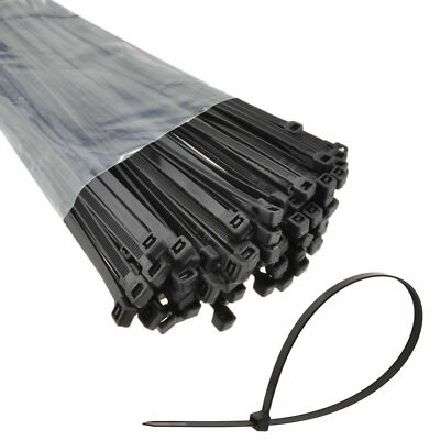 Cable Ties Black Heavy Duty 245mm x 4mm - 100 200 500 1000 2000 250