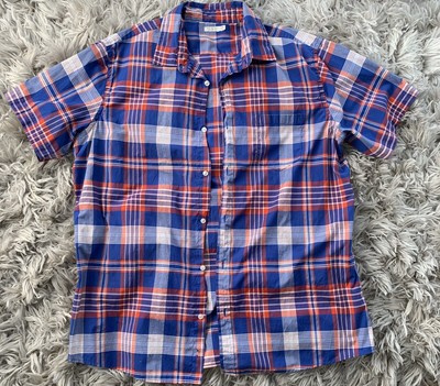 Plaid Button Down Short Sleeve Shirt 