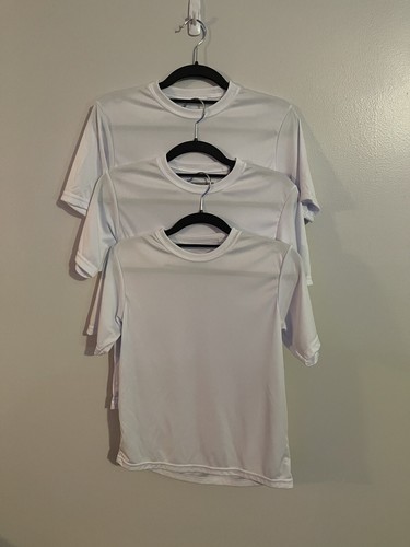 3 Youth S White Short Sleeve Crew Neck T-shirts. - Picture 3 of 3