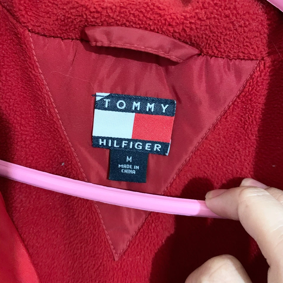 Vtg Tommy Hilfiger 90’s Red Windbreaker Kids Jacket,Y2K Jacket Size M - Image 4 of 4