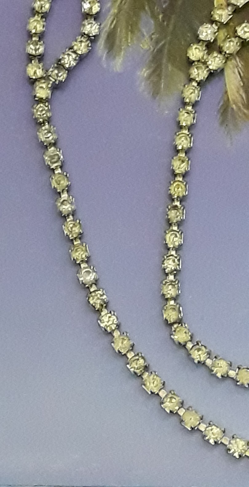 Statement Silver Tone Clear Rhinestone Chain Belt… - image 8