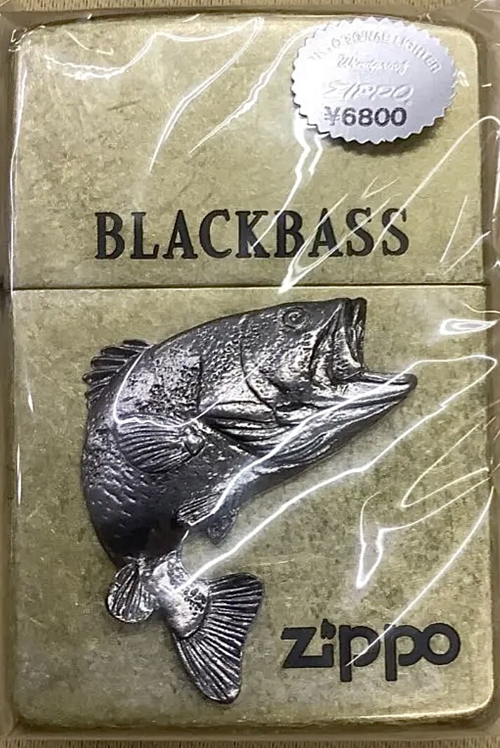 Zippo Black Bass Vintage 1996 Oil Lighter Gold Brass Metal JP | eBay