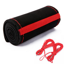 38cm Car Steering Wheel Cover Non-Slip Protector DIY Stitch Kit W/Needle Thread