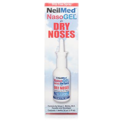 NeilMed Nasogel Tropffrei Spray für Trocken Nasen 30ml Flasche