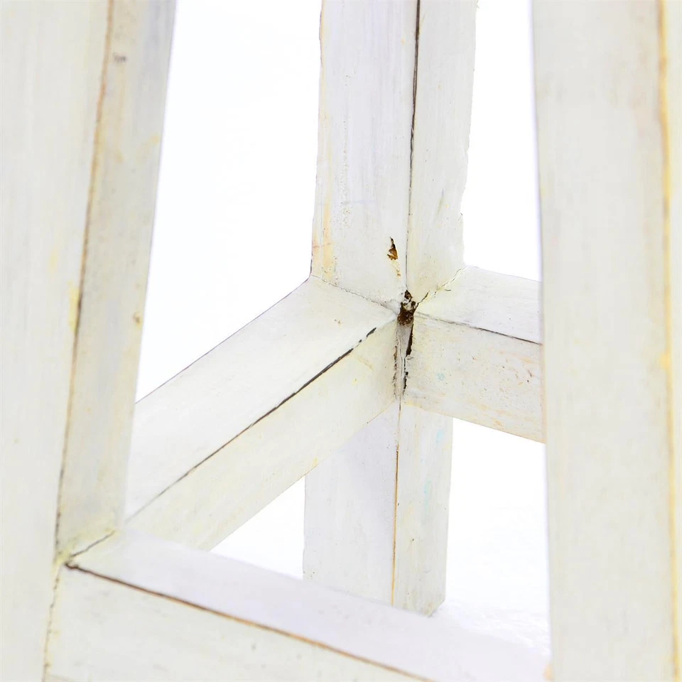 DIVERO Hocker Holz Vintage-Look Sitzhocker Holzhocker rund massiv 40 cm hoch - Bild 4 von 4