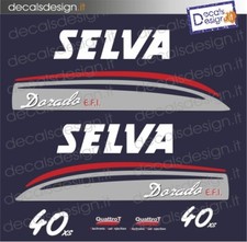 Adesivi motore marino fuoribordo Selva Dorado 40  EFI gommone barca stickers