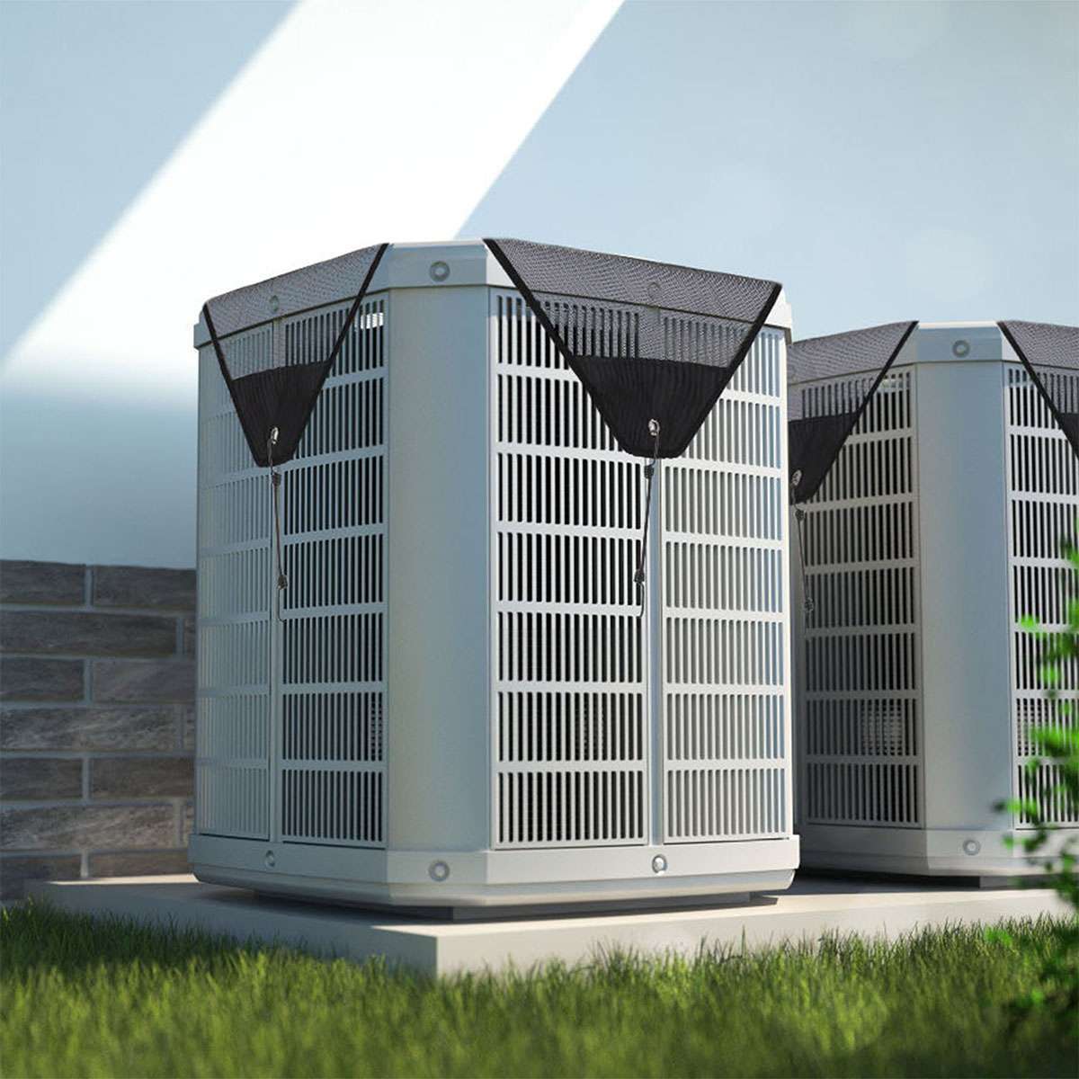 Outside Air Conditioner Mesh Cover Vinyl Winter Summer for Unit AC