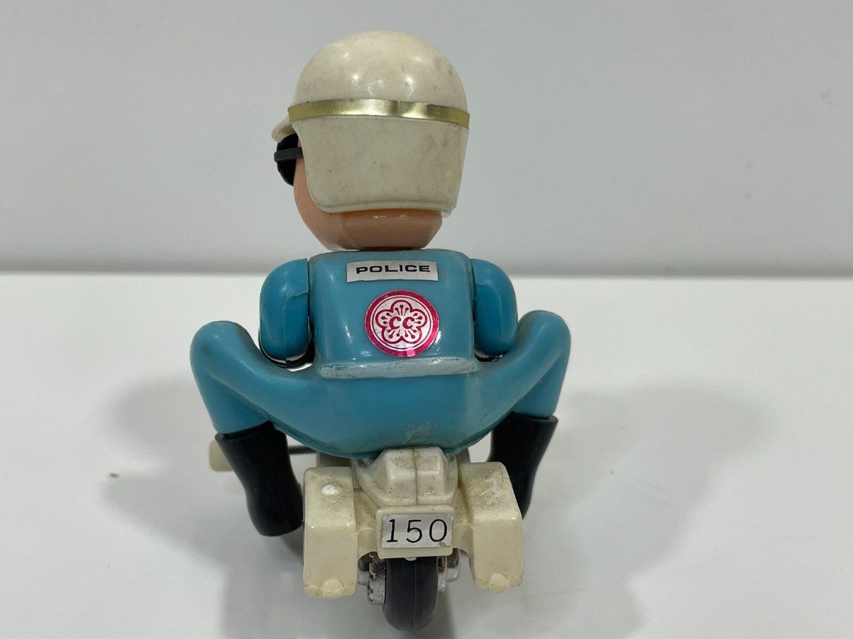 Jouet Vintage Tomy Moto Police - 'Accroche Toi', Neuf En Boîte