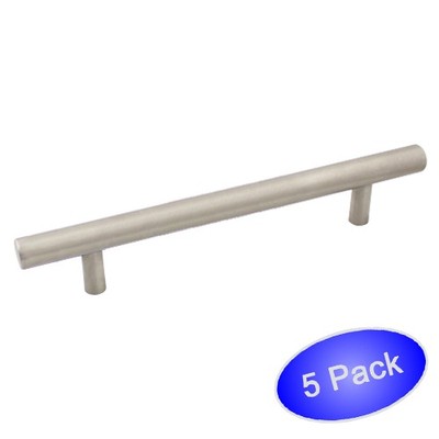 *5 Pack* Cosmas 425-128-H-SS Stainless Steel Euro Style Bar Pull