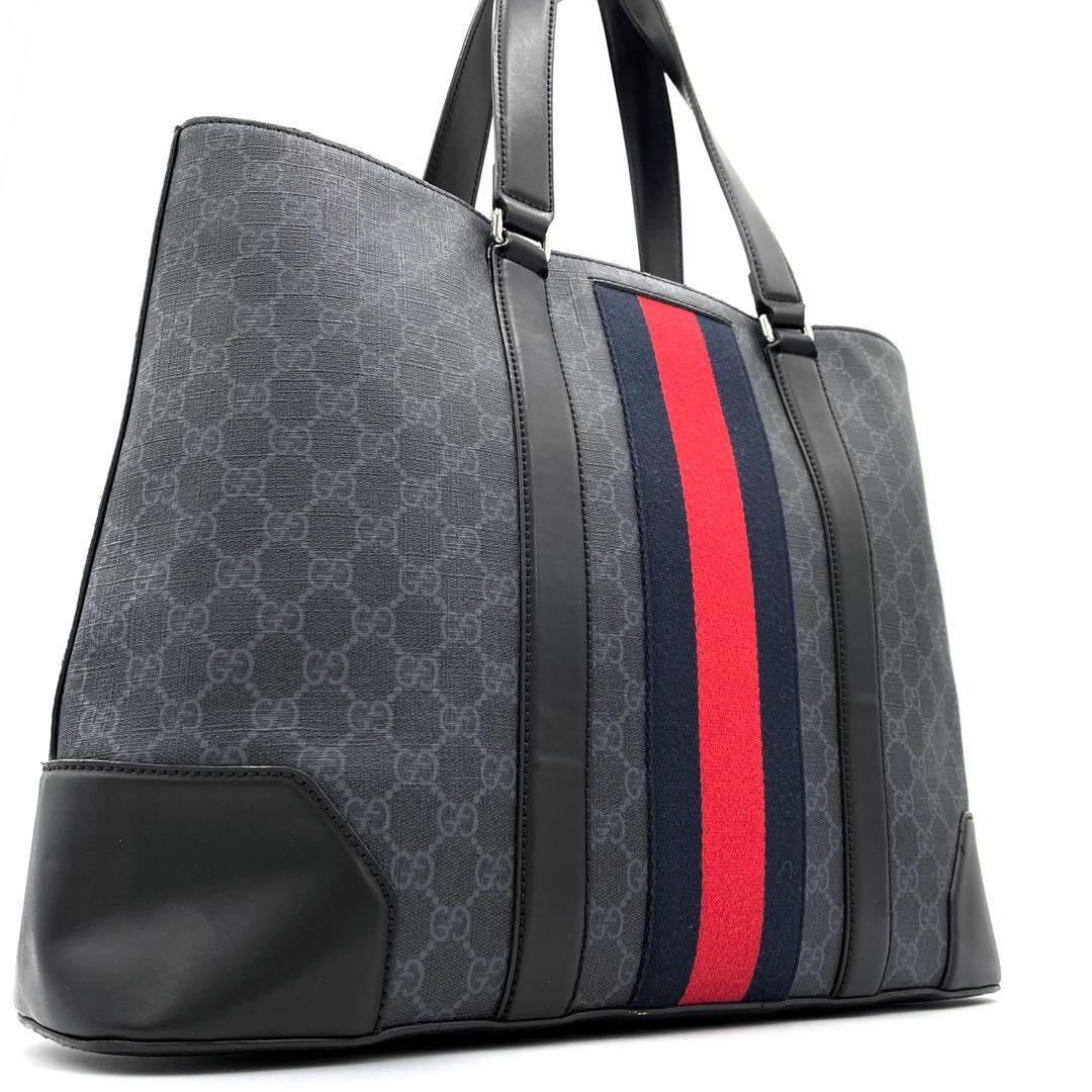 Current excellent condition] Gucci tote bag GG Supreme Sherry Line 