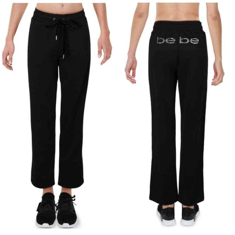 Bebe Sport Rhinestone Velvet Stripe Sweatpants | eBay
