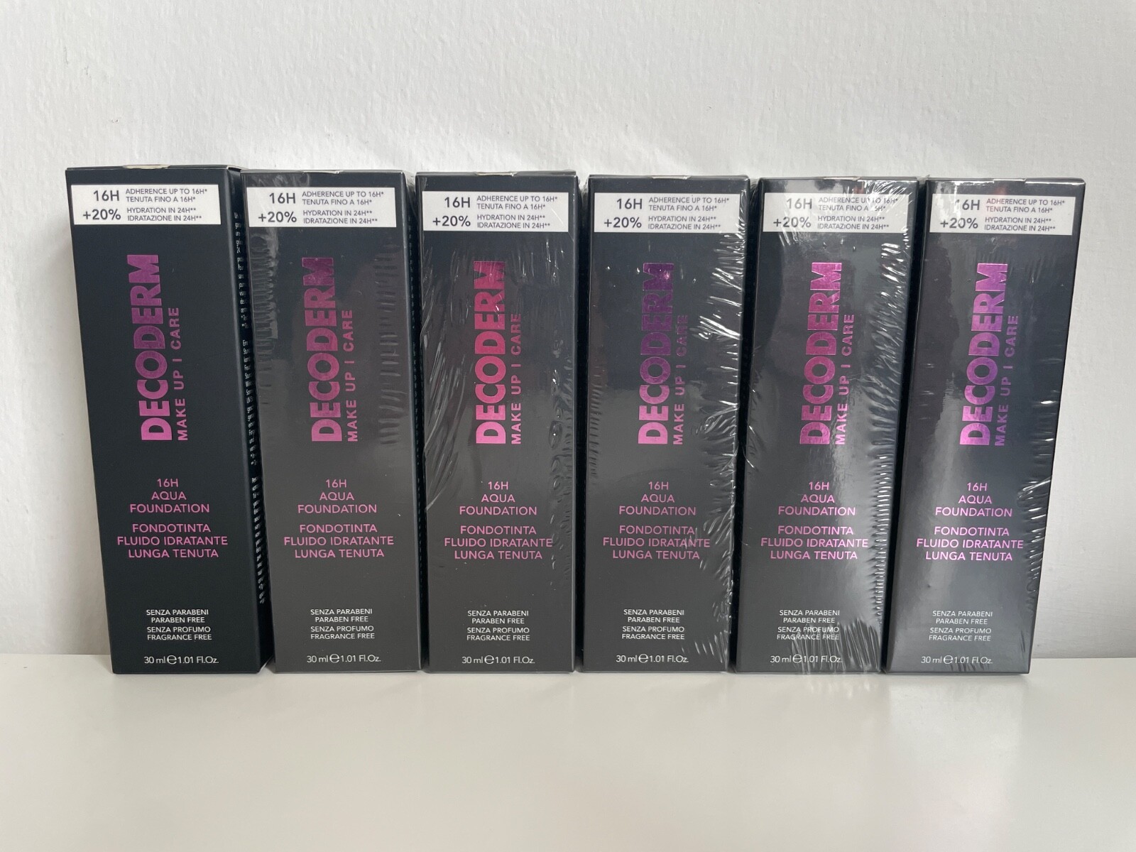 Alfaparf Decoderm Make Up Care 16H Aqua Foundation 06 30ml New x 6 Bulk Buy