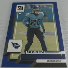 2022 Donruss Football Kristian Fulton Tennessee Titans Press Proof Blue #73