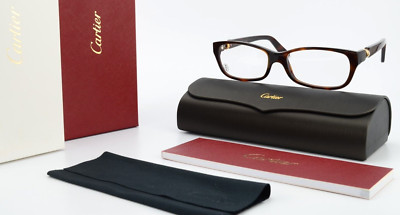 CARTIER Brille T8100994 52-15 140 Schildpatt Braun Gold Palladium Paris France