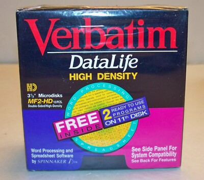 NEW Diskettes 3.5'' Floppy Disc Disks 1.44MB 10 PCS High Density Taupe H8