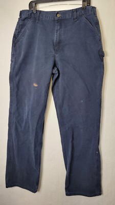 Carhartt B11 MDT Men's 36x34** Blue Duck Canvas Carpenter Work