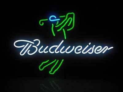 Playing Golf Player Beer 20''x16'' Neon Light Sign Lamp Wall Decor Open Gift WR