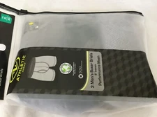 New ATHLETIC WORKS Mens Boxer Briefs Performance 6" Inseam 3 Pack U pick