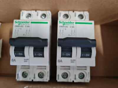 Disjoncteur DC Schneider C60H-DC 2P 6A 500V - Montage Rail DIN - Neuf D'origine