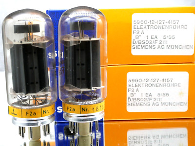 matched pair Siemens F2a Post Röhre Tube NEW in Box Endstufe Klangfim Projekt 11