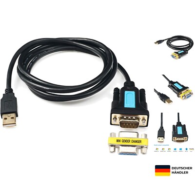 USB to RS232 Adapter with Prolific PL2303 Chipset 6ft 2m USB 2.0 Male to RS23...