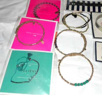 Lot Of 3 KEEP Collective Bracelets With Removable Charms &  Reversable Bracelets Keep Collective: Customize Your Own Jewelry with Girl Power  main image 2