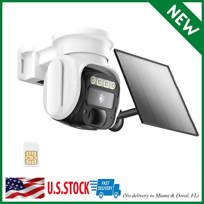 runofast 4G LTE Cellular Security Camera,No WiFi Solar Powered Camera Outdoor...