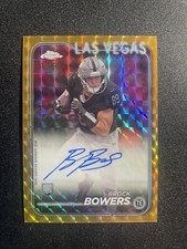 2024 Topps Chrome - Brock Bowers #RA-BBO Rookie Gold Refractor Auto 15/50