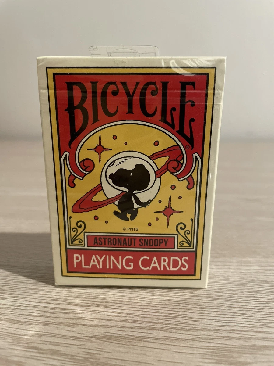 Bicycle astronaut snoopy playing cards sale